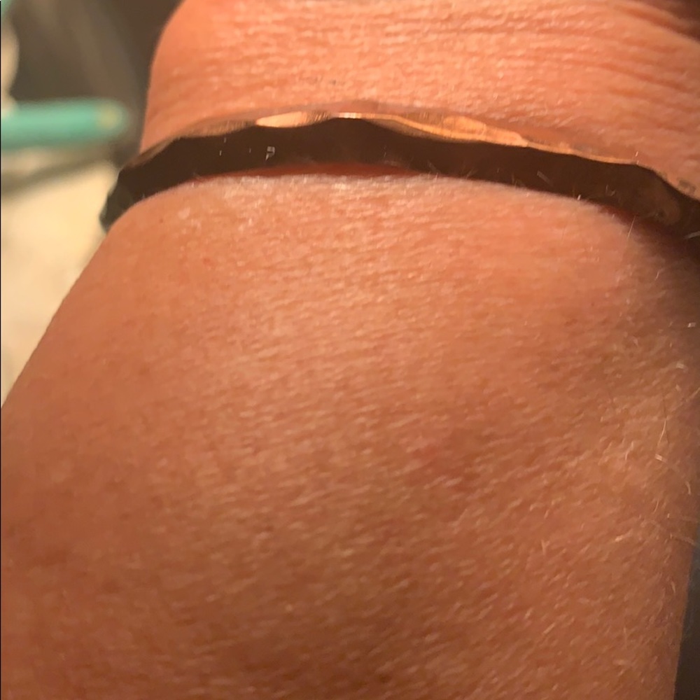 Copper bracelet and band ring